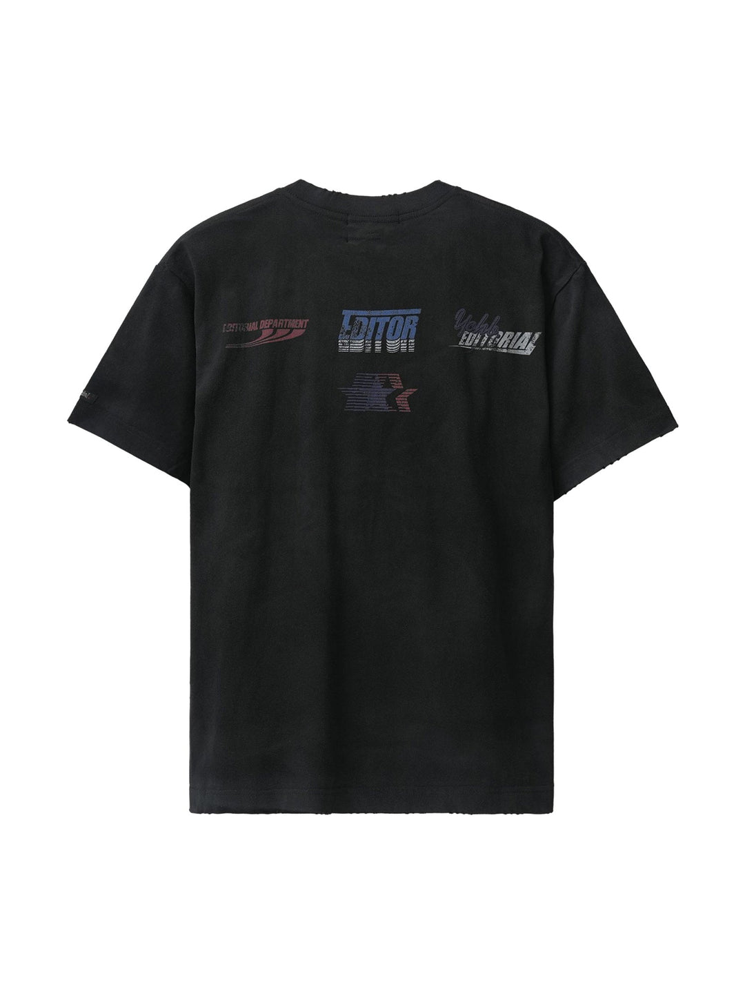 Ayuuki Dirty Wash Heavy Print Street Rap T-Shirt