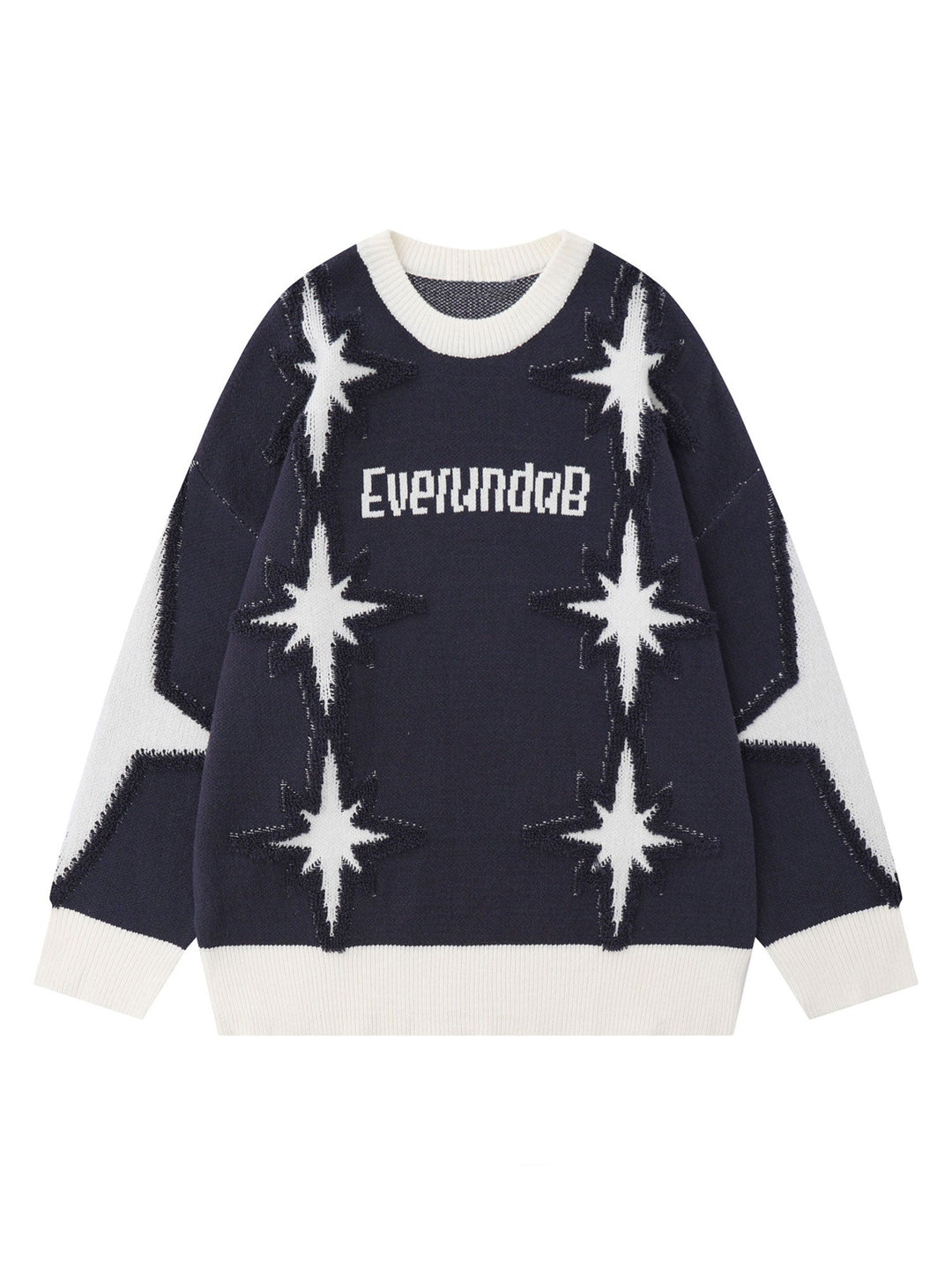 Ayuuki Star Jacquard Crew Neck Sweater