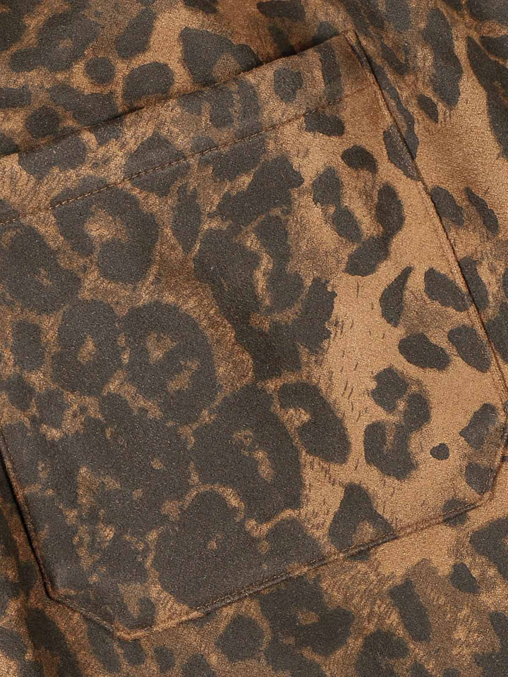 Ayuuki Leopard Print Suede Pants