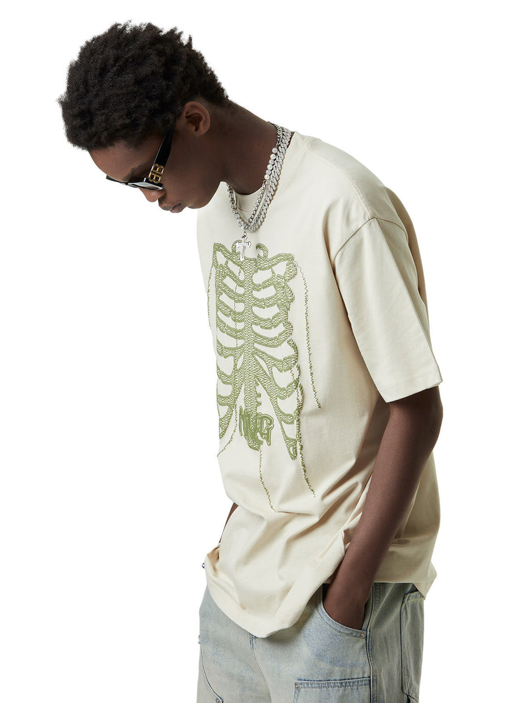 Ayuuki Street Skull Print T-shirt