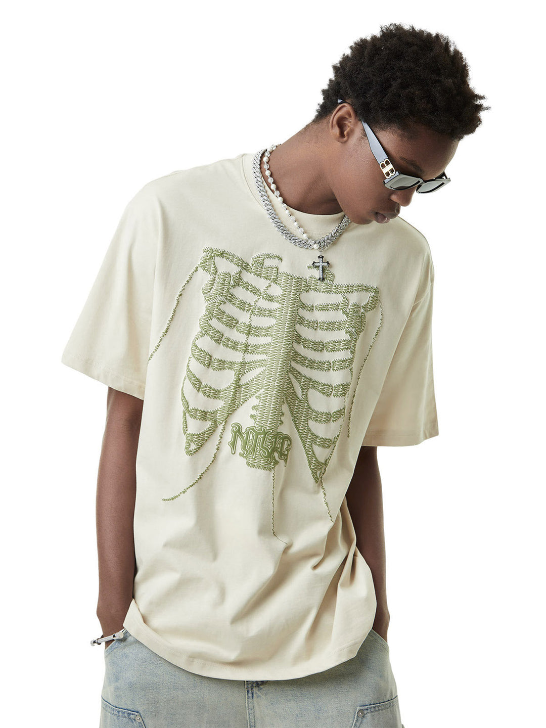 Ayuuki Street Skull Print T-shirt