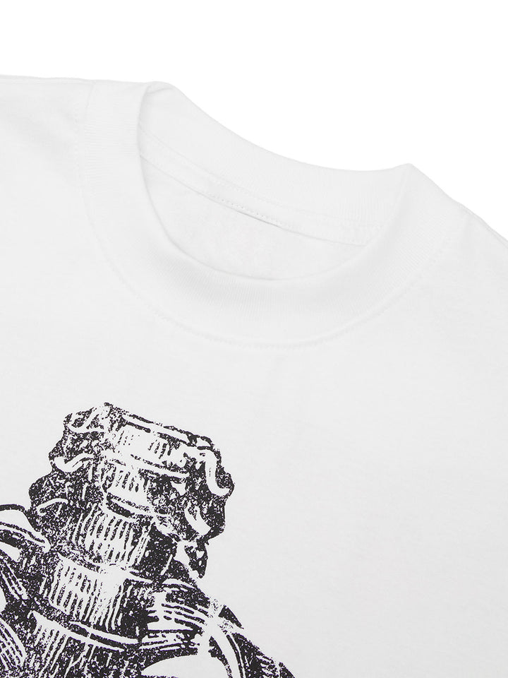 Ayuuki Pencil Detail Skull Street Rap T-shirt