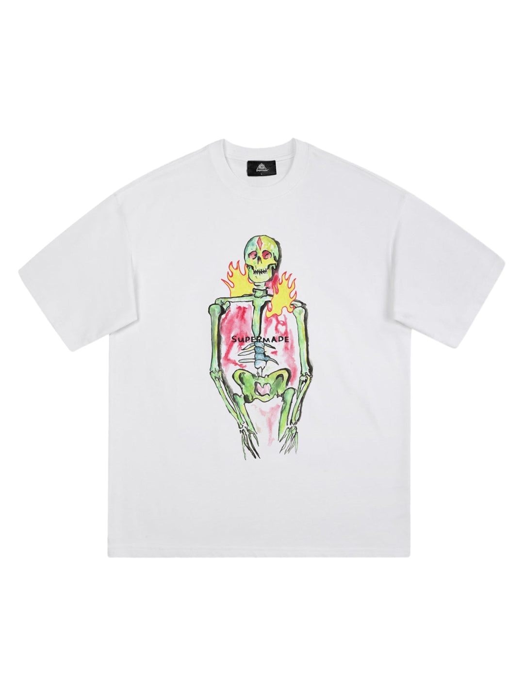 Ayuuki Hand-painted Skull Print T-shirt - 1629