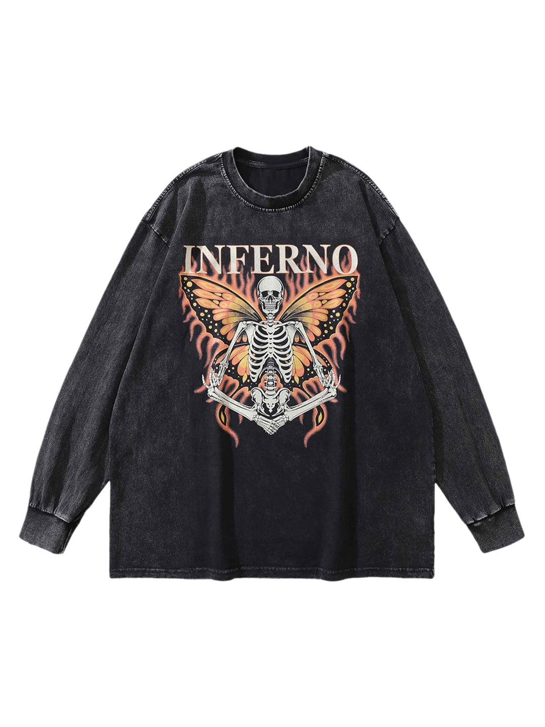 Ayuuki Vintage Skull Crew Neck Sweatshirt