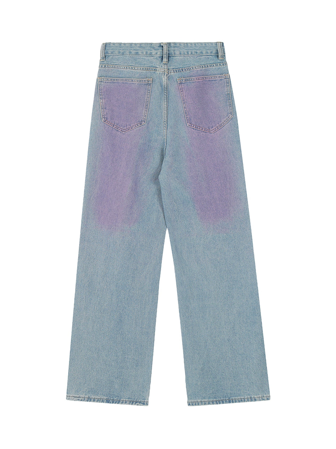 Ayuuki American Retro Spray-painted Star Embroidered Jeans