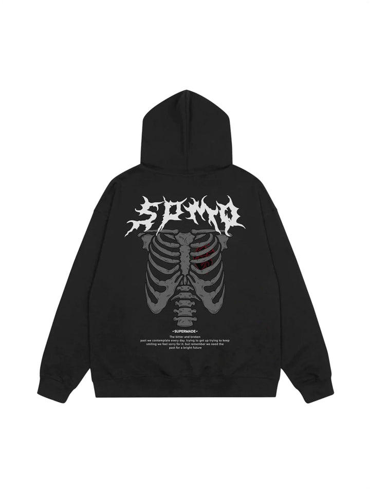 Ayuuki Skull Print Hoodie