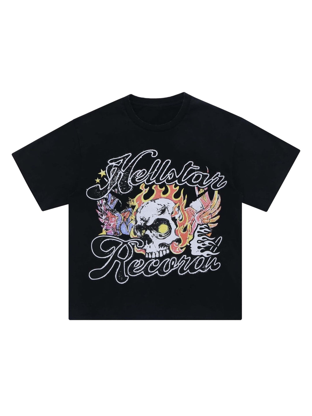 Ayuuki Demon Skull Print T-Shirt