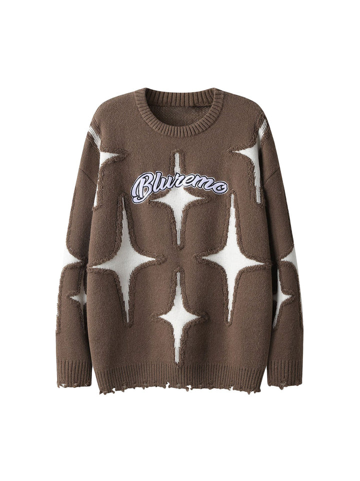 Ayuuki Maillard Star Tassel Ripped Sweater