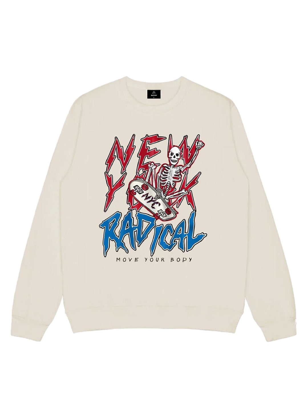 Ayuuki Skateboard Skull Pullover Crewneck Sweatshirt -1075