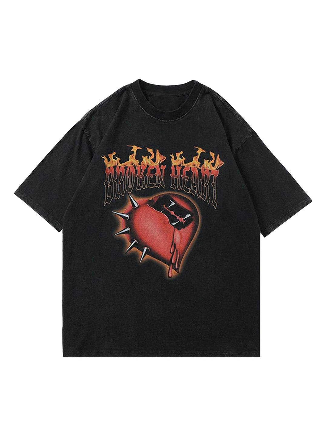 Ayuuki High Street Heart-print Dark T-shirt