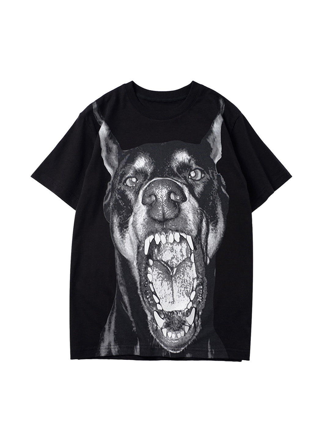 Ayuuki 3D Printed Doberman Dog Head Hip Hop T-shirt - 2063