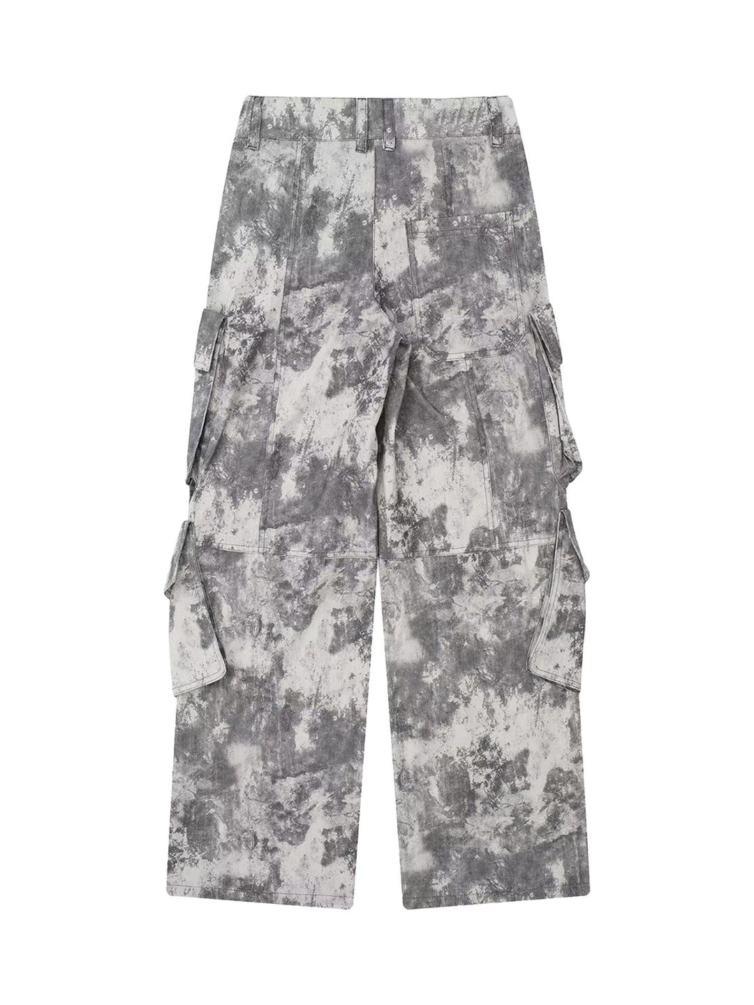 Ayuuki French Loose Pocket Printed Mid-rise Cargo Pants