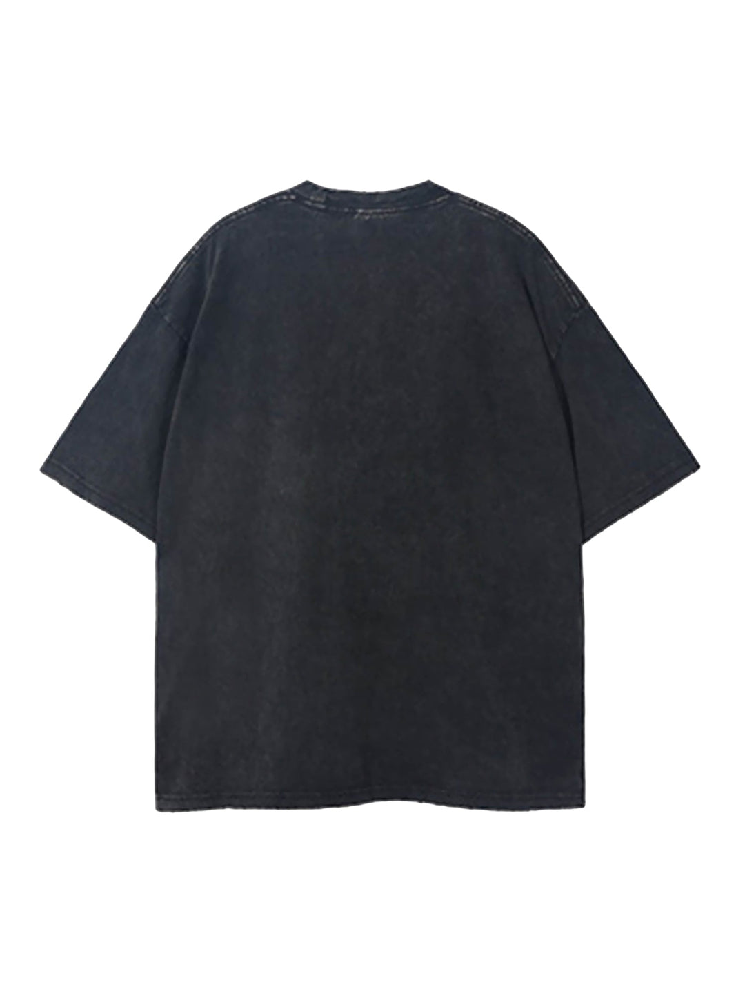 Ayuuki Loose Retro Ribbed Print Washed T-shirt