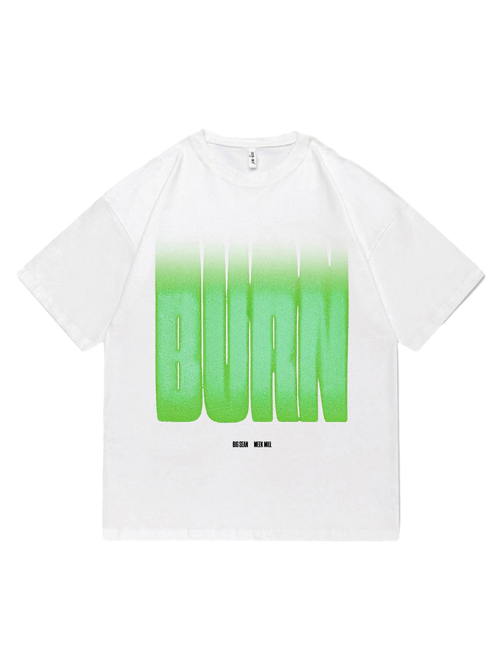 Ayuuki Letter Print Street Loose T-shirt