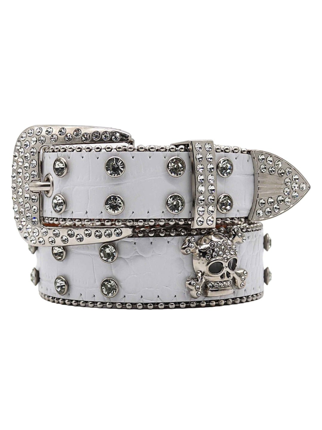 Ayuuki Rhinestone Skull Belt