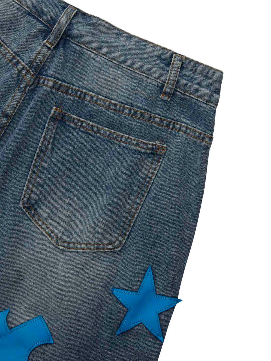 Ayuuki Star Embroidered Denim Shorts