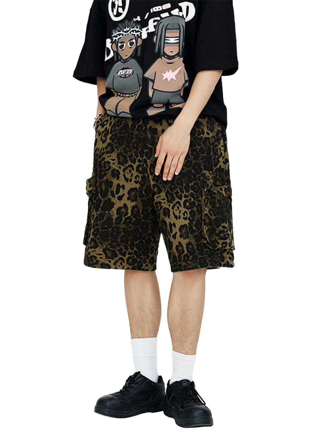 Ayuuki Street Leopard Print Shorts