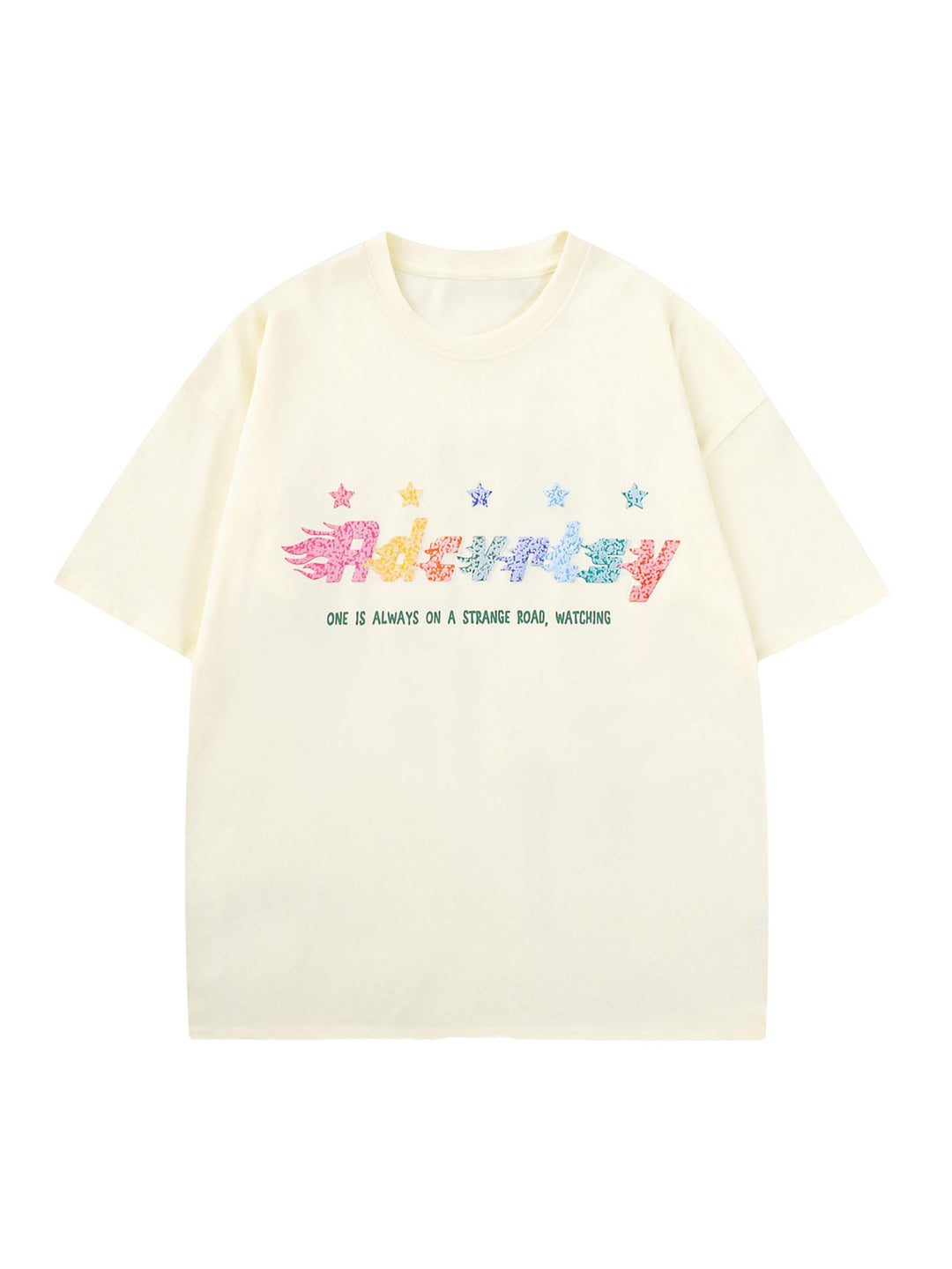 Ayuuki Colorful Full Of Stars Printed T-shirt