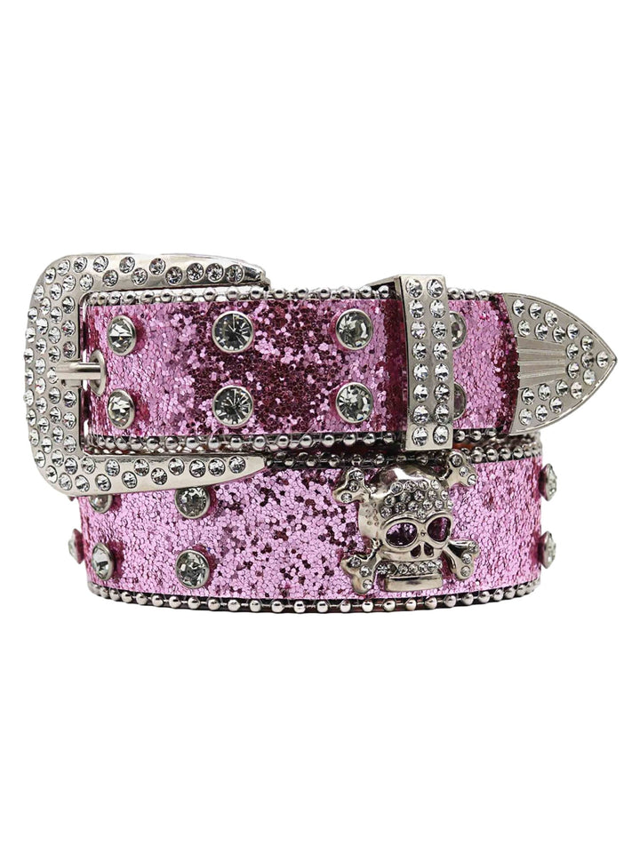 Ayuuki Rhinestone Skull Belt