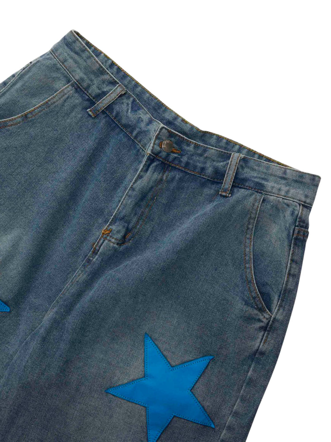 Ayuuki Star Embroidered Denim Shorts