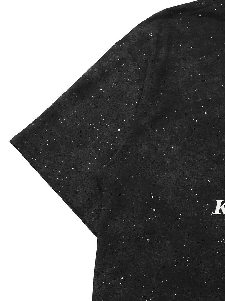 Ayuuki Starry Sky Printed Street Rap T-Shirt