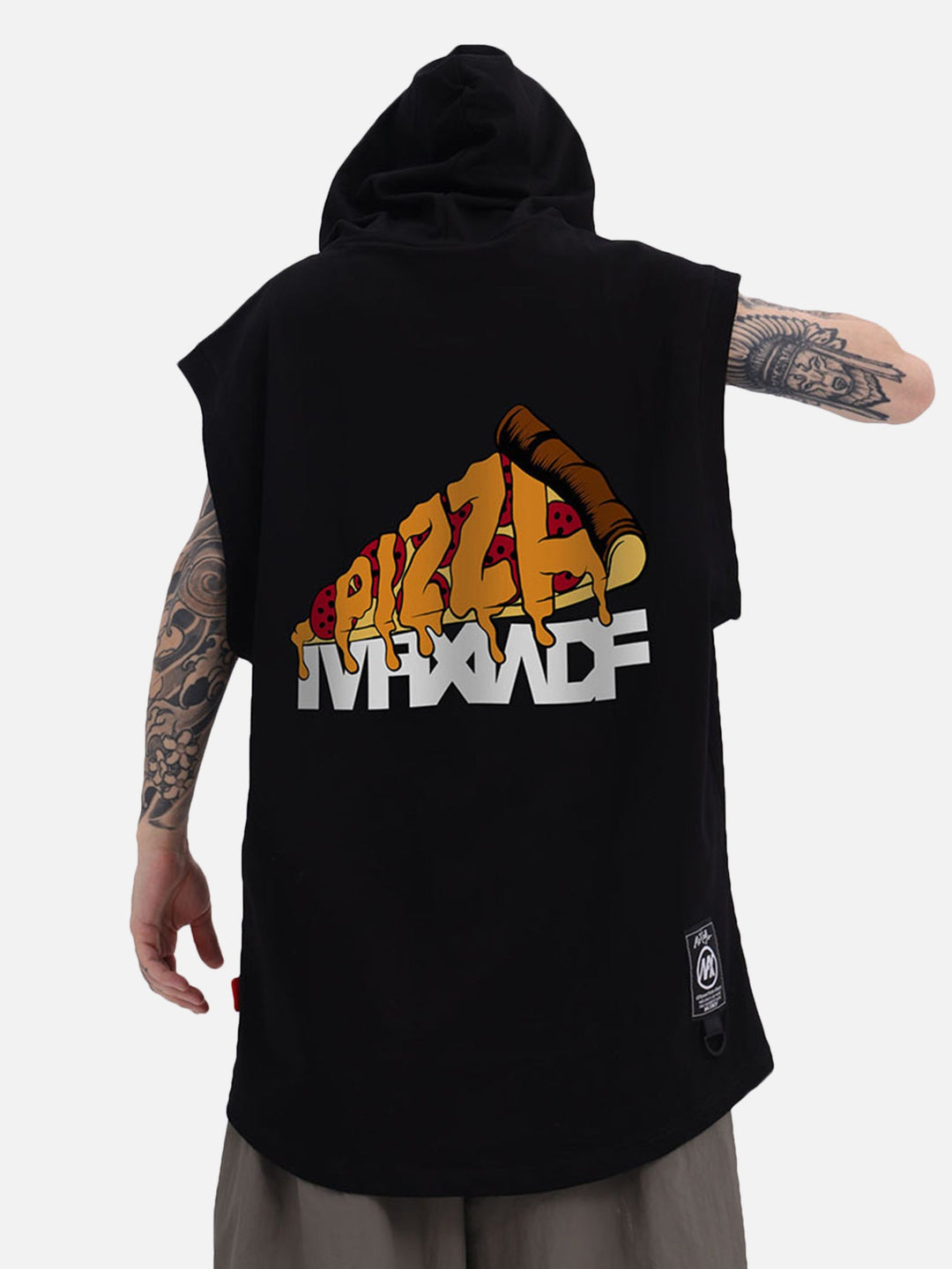 Ayuuki Hip-hop Cartoon Printed Hooded Vest