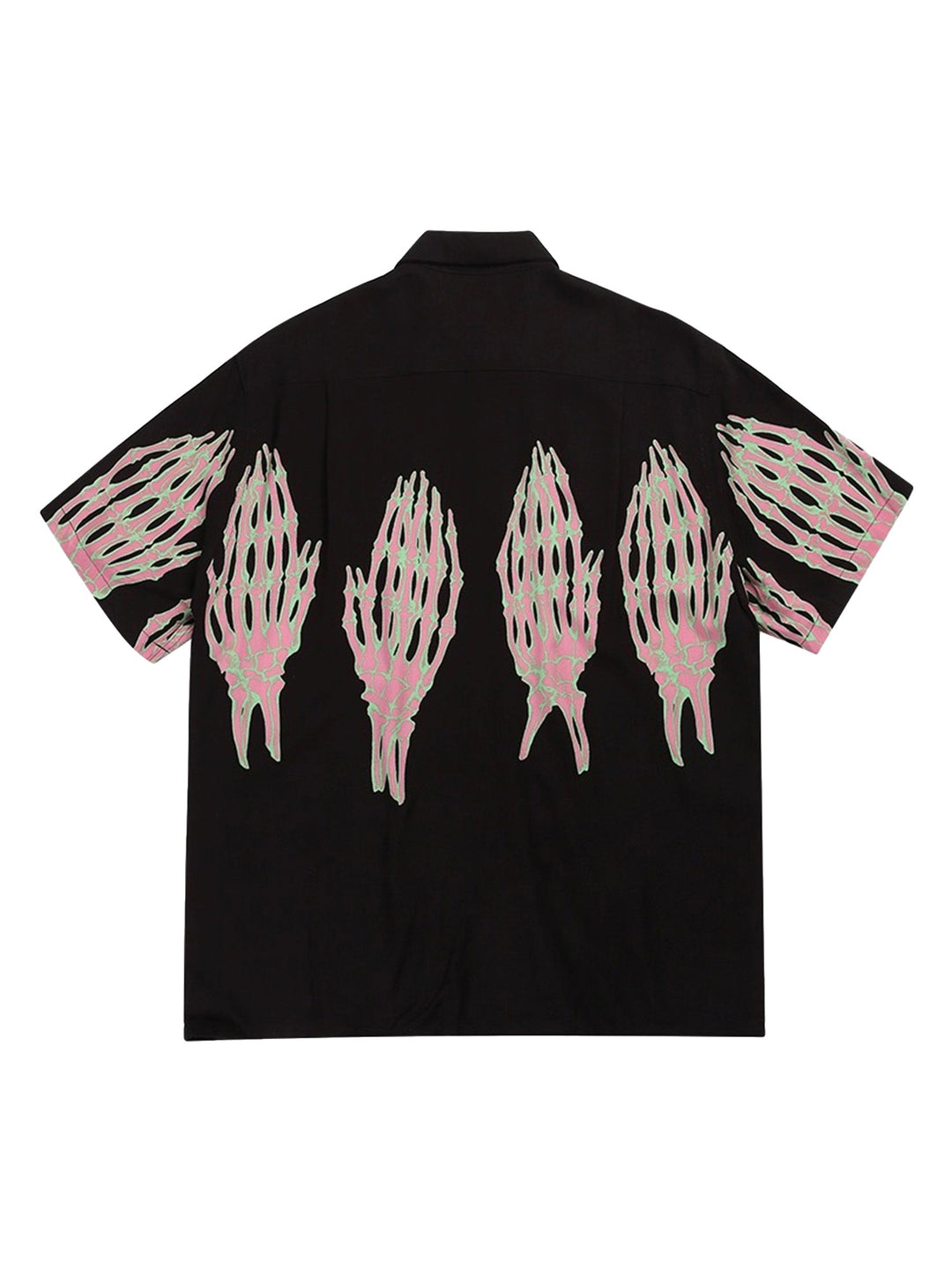 Ayuuki Ghost Hand Ghost Claw Casual Print Shirt