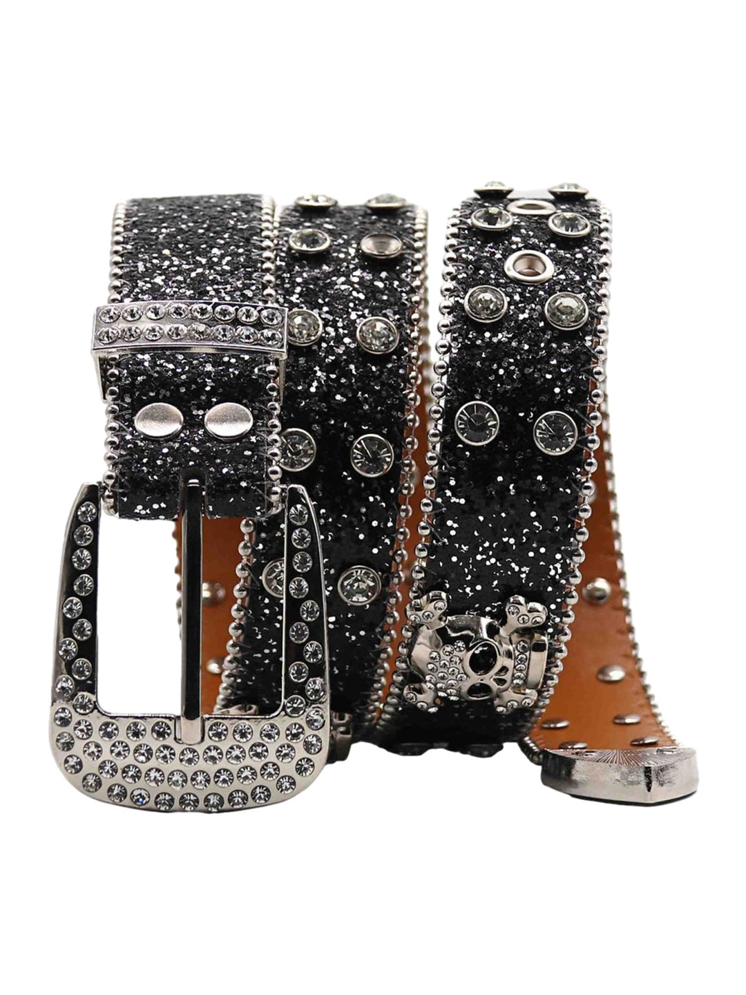 Ayuuki Rhinestone Skull Belt