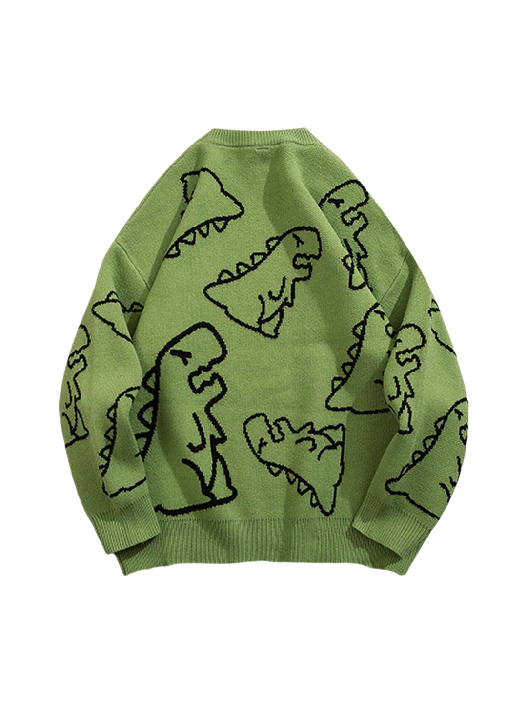 Ayuuki Cartoon Dinosaur Printed Sweater - 1004