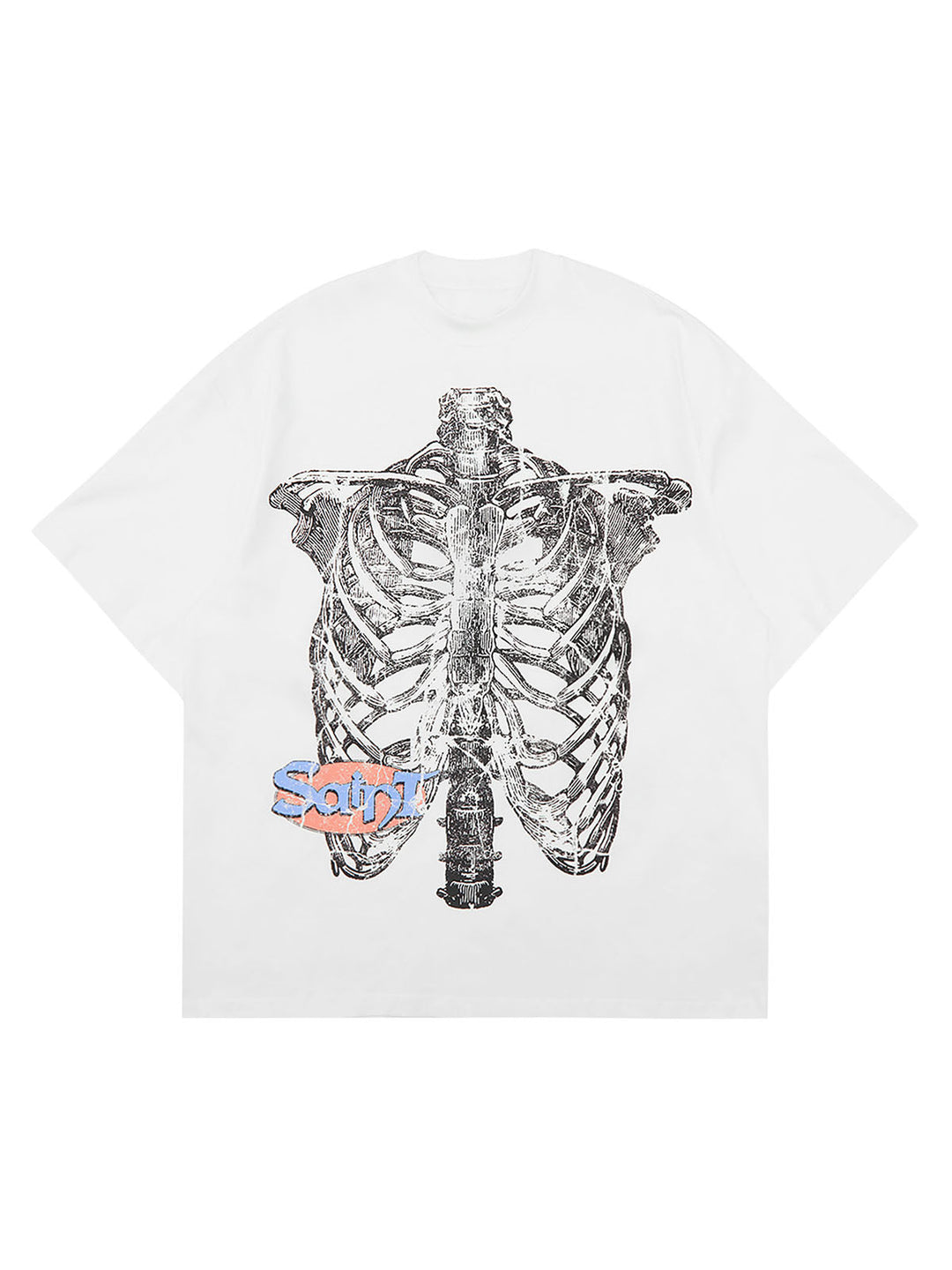 Ayuuki Pencil Detail Skull Street Rap T-shirt