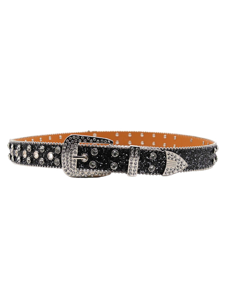 Ayuuki Rhinestone Skull Belt