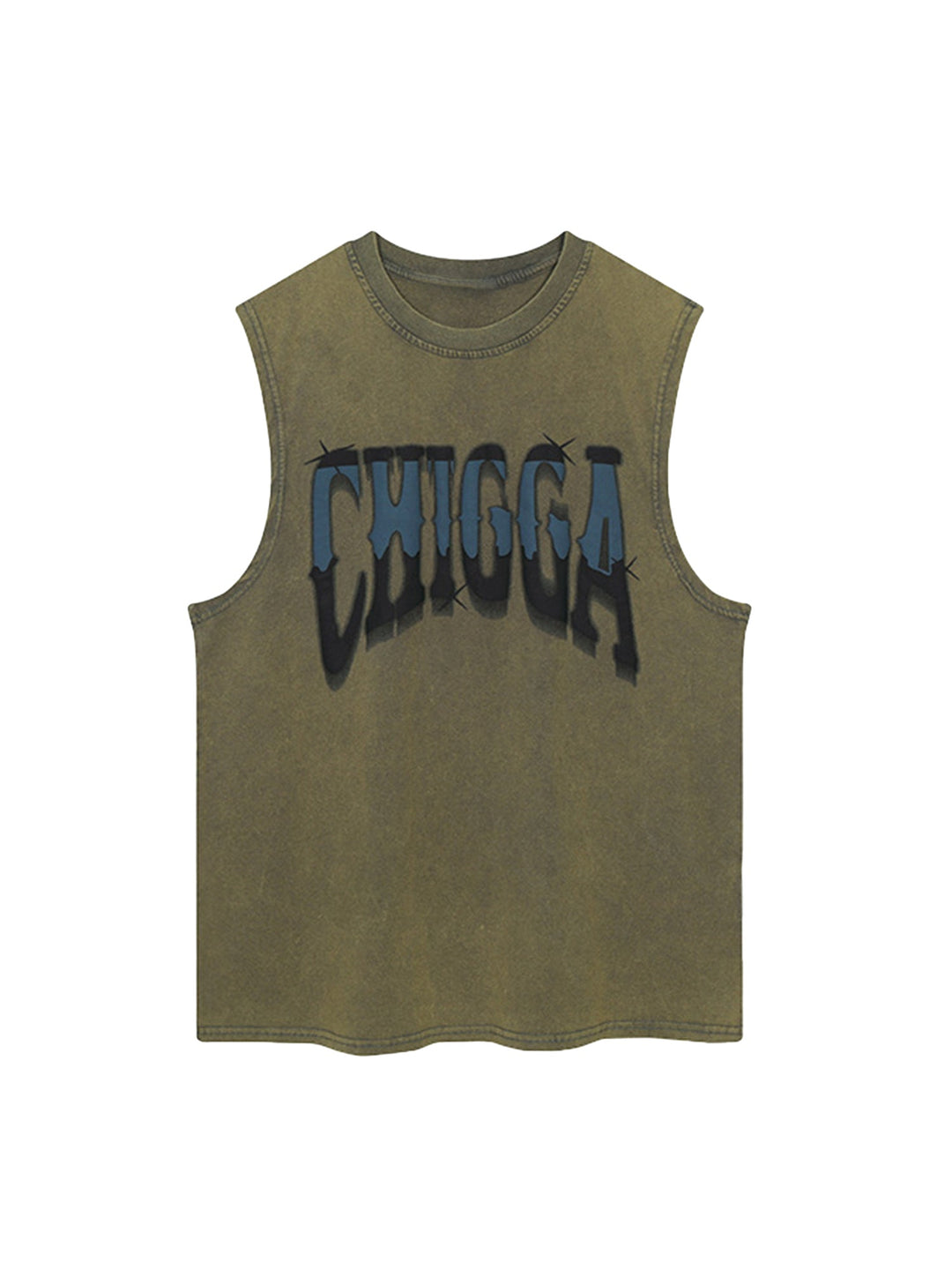 Ayuuki Retro Hip-hop Foam Printed Star Vest