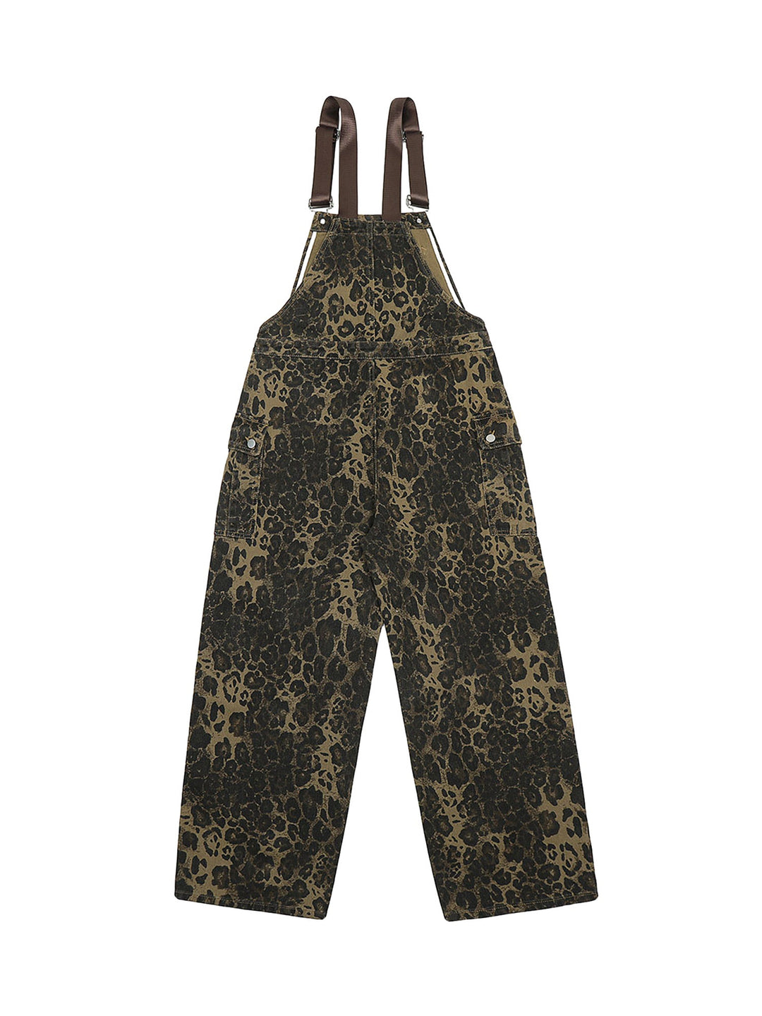 Ayuuki Leopard Print Street Style Workwear Overalls