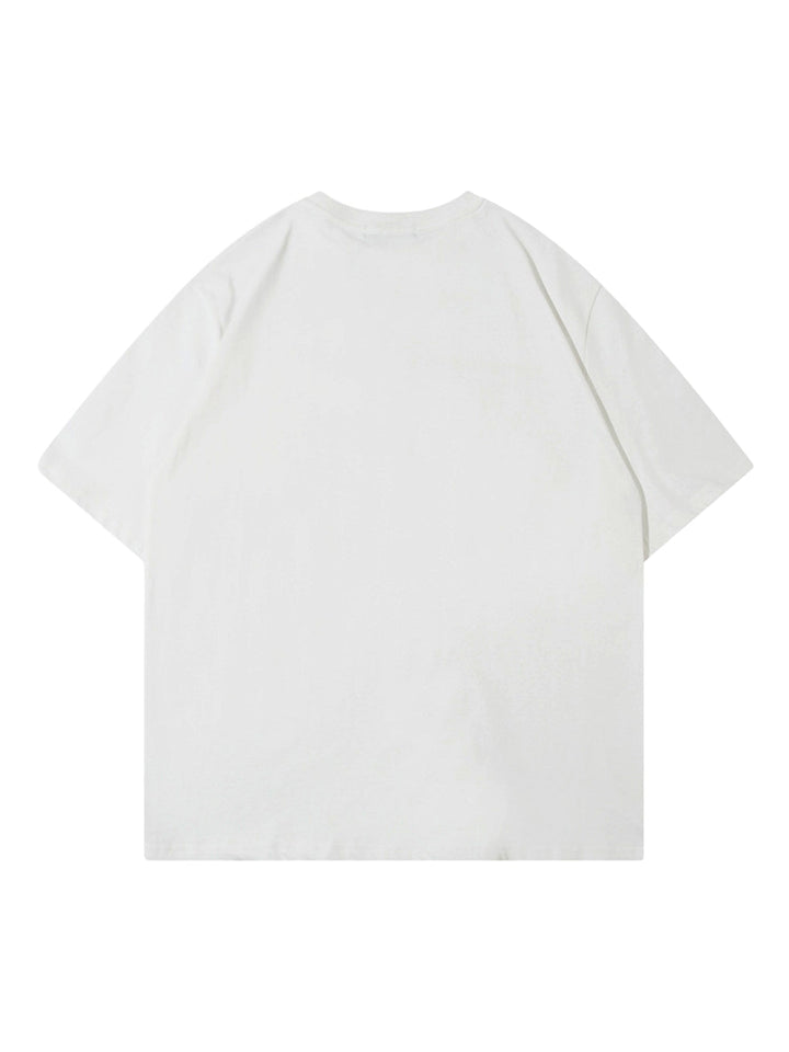 Ayuuki High Street Motorcycle Print Asymmetric T-shirt