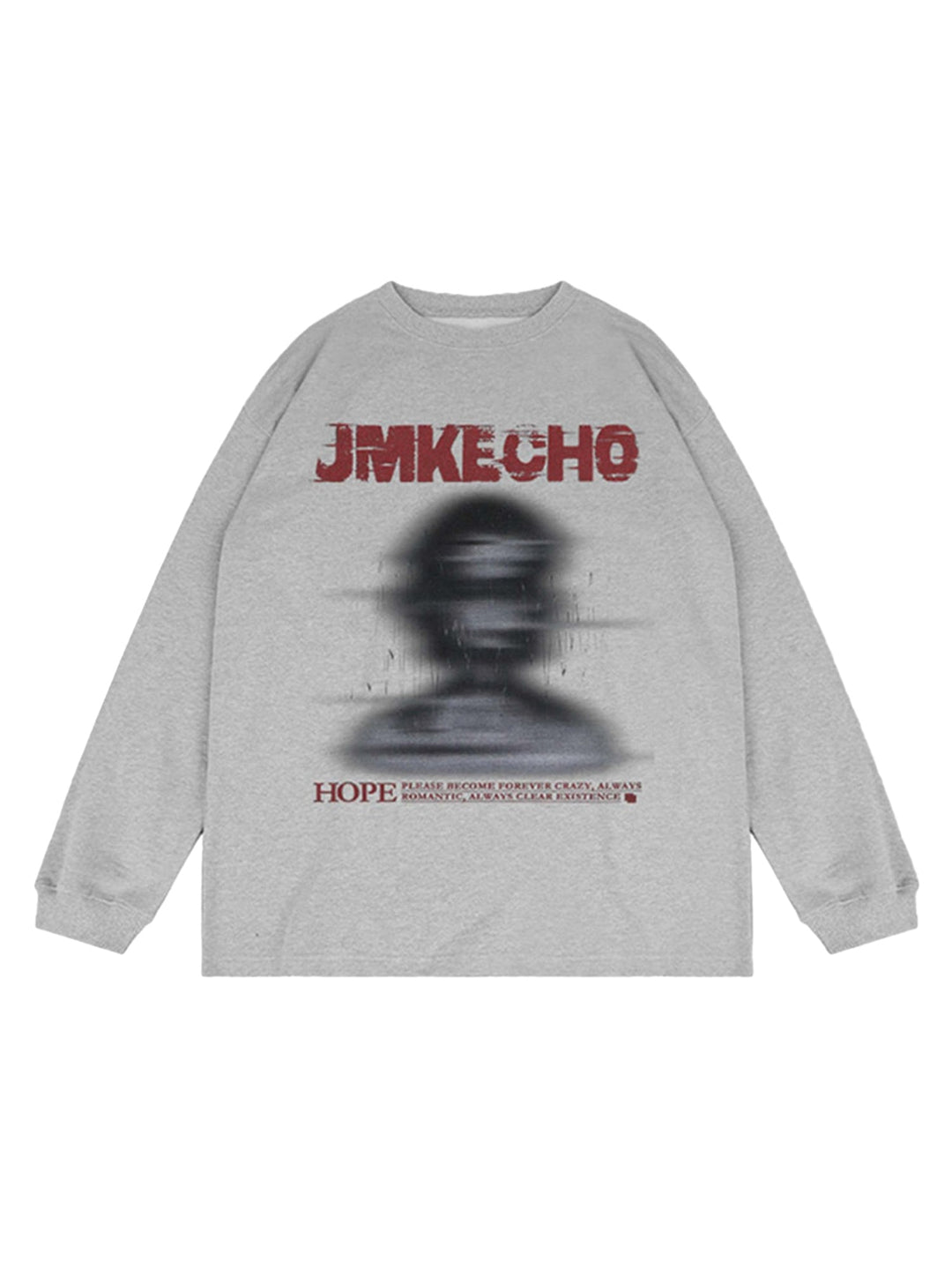 Ayuuki Blurred Silhouette Print Long Sleeve T-shirt