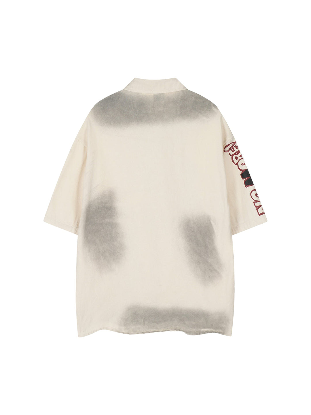 Ayuuki Retro Spray Paint Letter Print Shirt