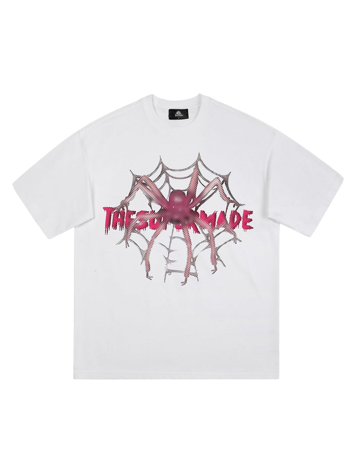 Ayuuki Pink Diamond Spider Hip Hop T-shirt