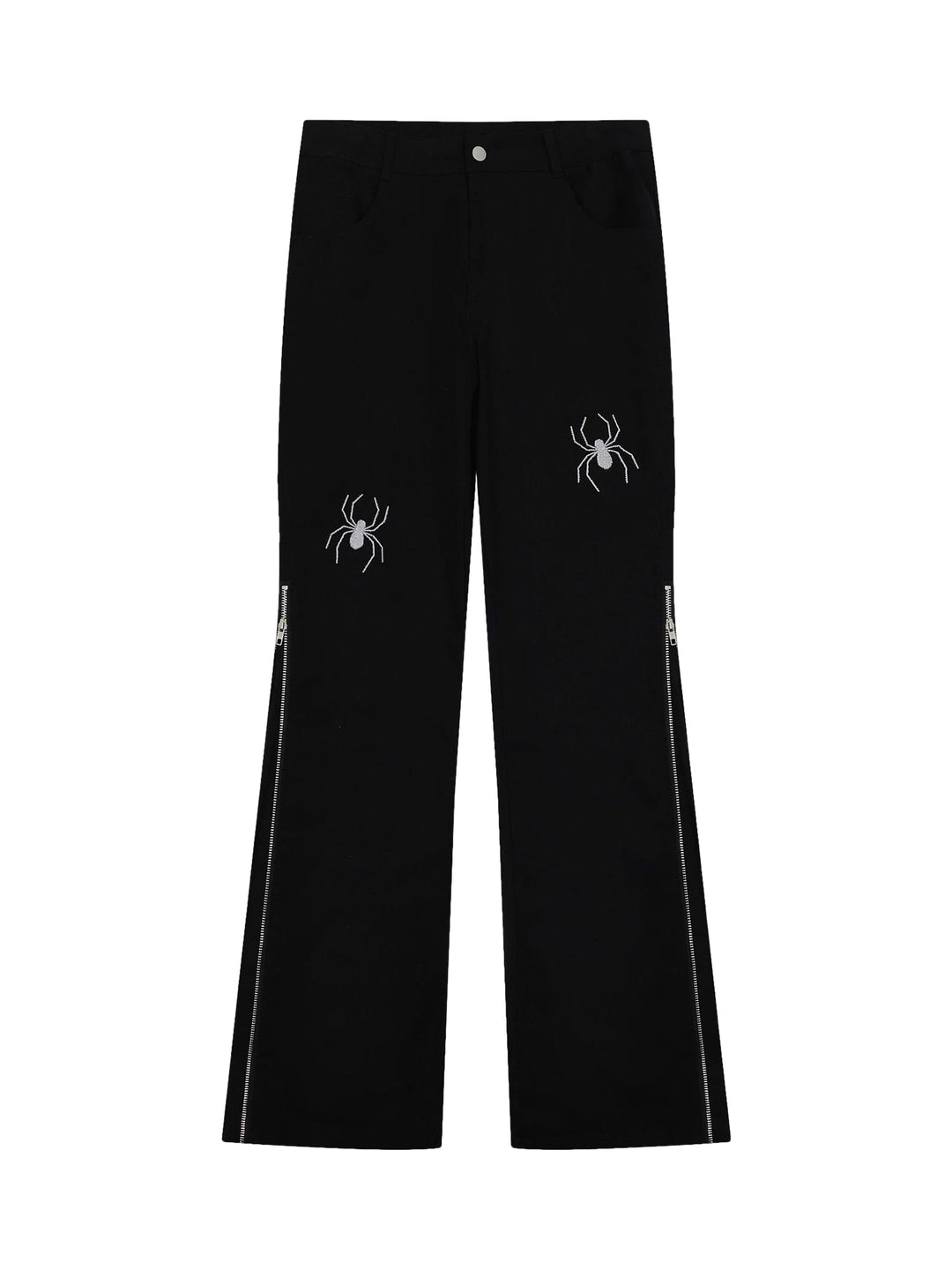 Ayuuki Street Spider Printed Zipper Casual Pants