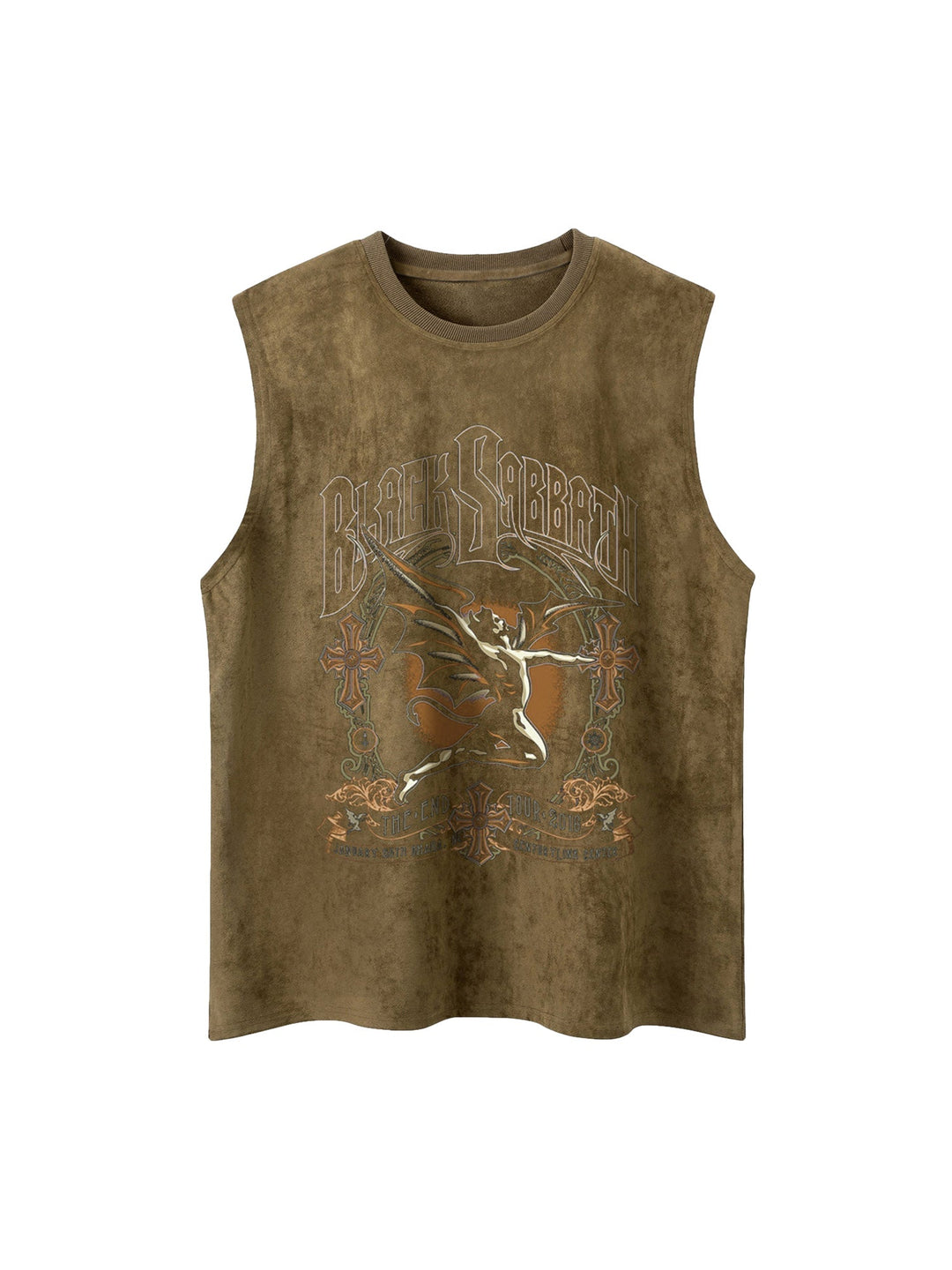 Ayuuki Printed Crew Neck Casual Vest