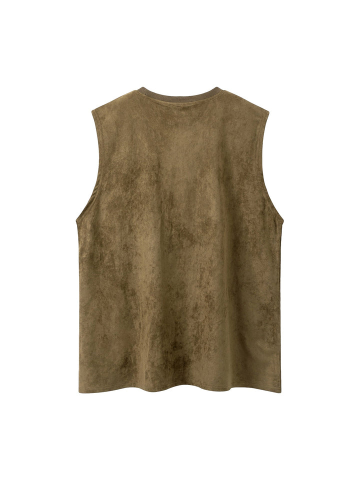 Ayuuki Printed Crew Neck Casual Vest