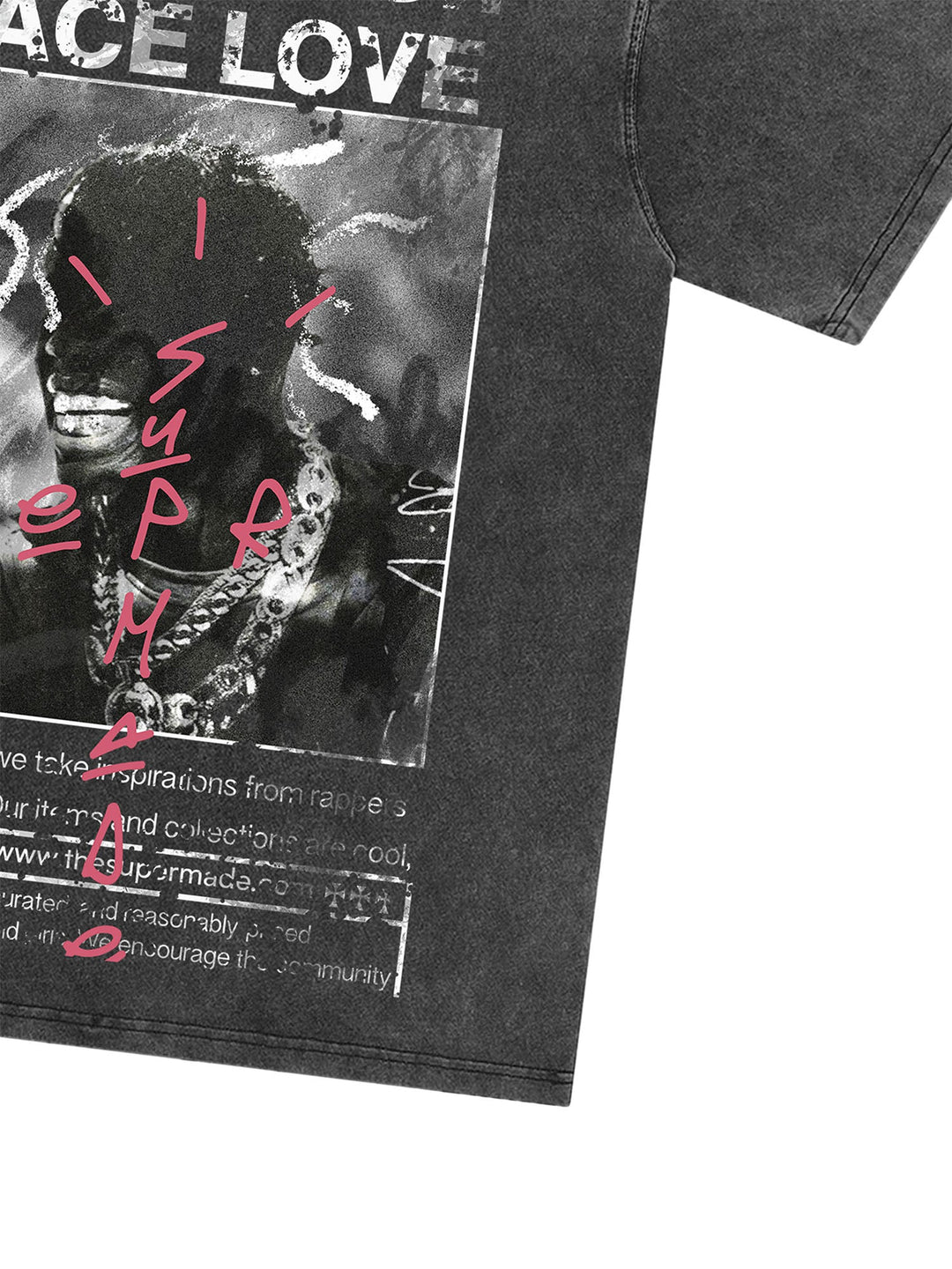 Ayuuki Gangsta Rapper Oversize Graphic T-shirt  - 1990