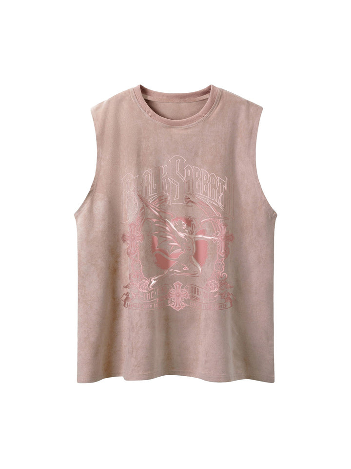 Ayuuki Printed Crew Neck Casual Vest