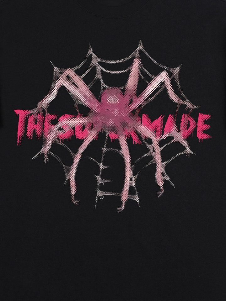 Ayuuki Pink Diamond Spider Hip Hop T-shirt