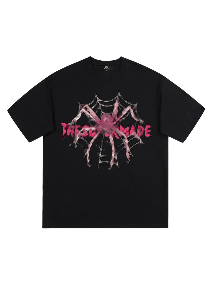 Ayuuki Pink Diamond Spider Hip Hop T-shirt