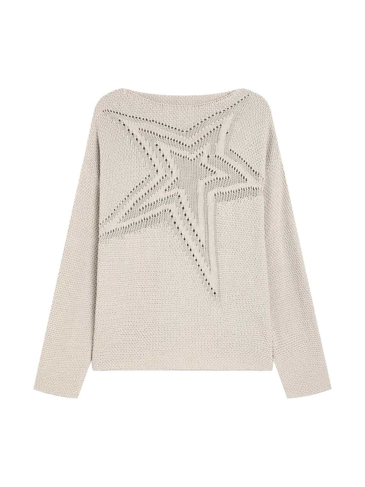 Ayuuki Star Cutout Boatneck Sweater