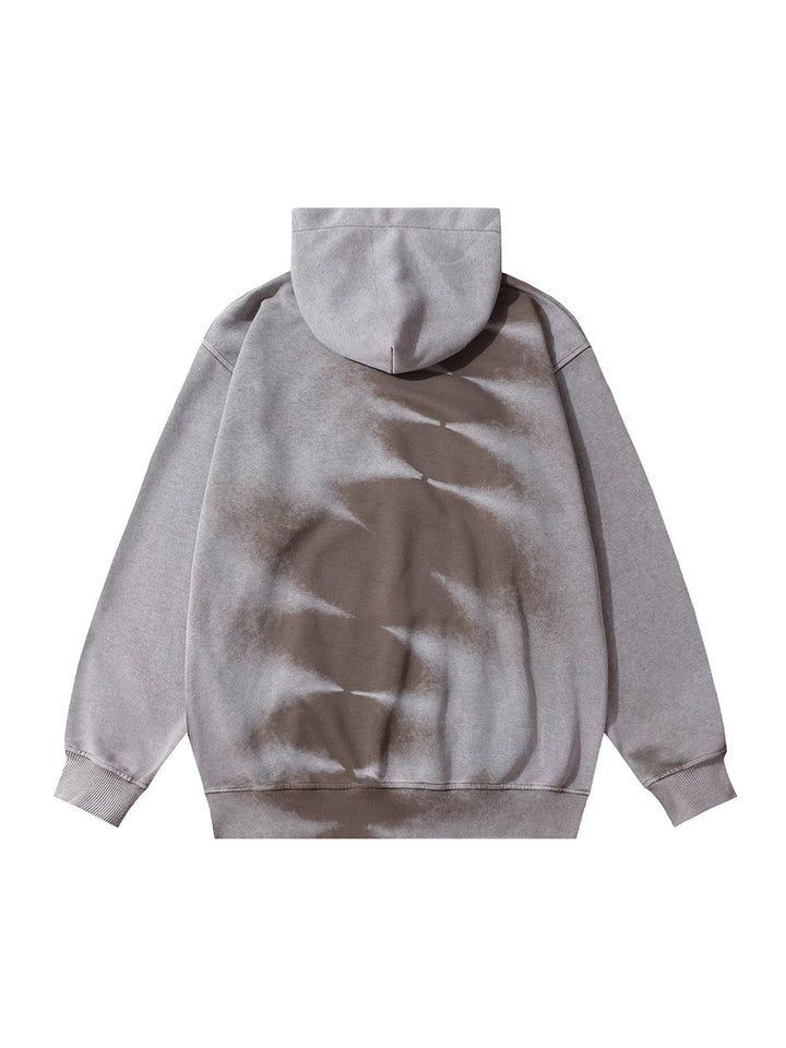 Ayuuki Tie-dye Contrasting Print Pullover Hoodie