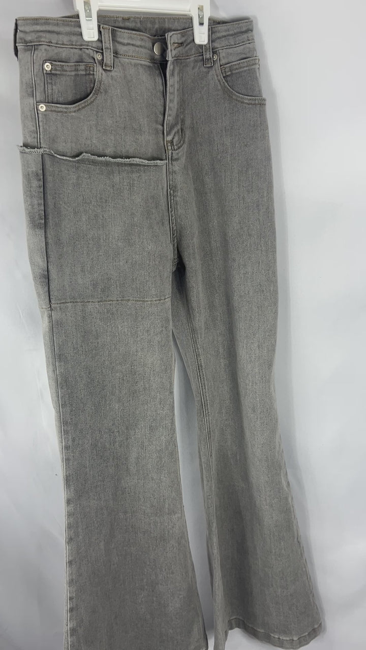 "CONCRETE" Flared Jeans